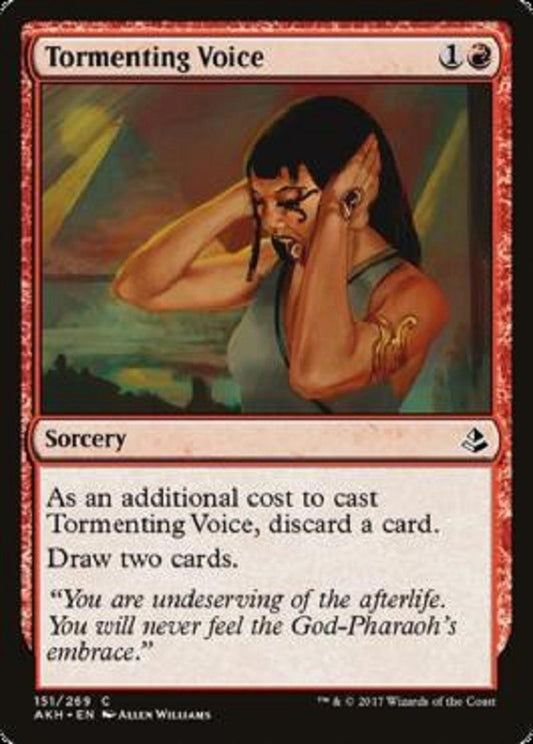 MTG 4x x4 Tormenting Voice  Amonkhet Magic the Gathering cards