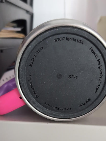 Bubba Insulated Stainless Steel Travel Mug - Pink & Purple Lid and Handle
