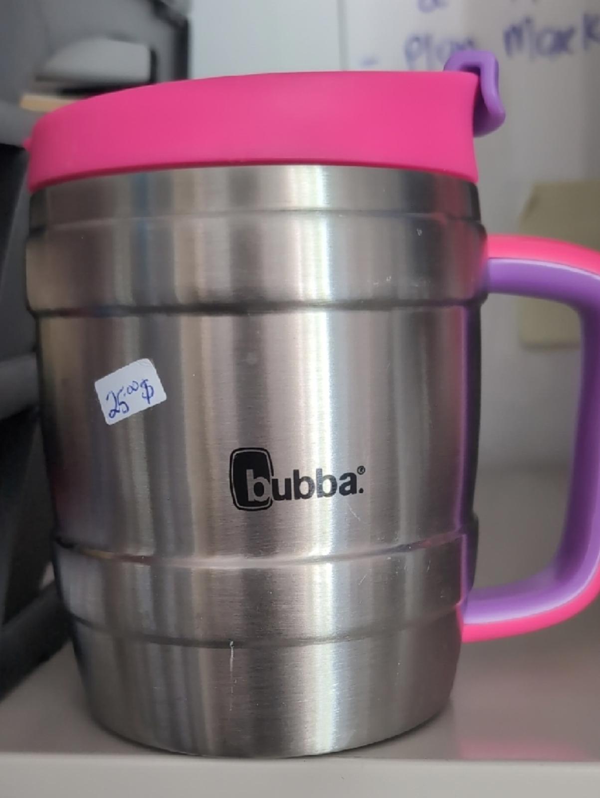 Bubba Insulated Stainless Steel Travel Mug - Pink & Purple Lid and Handle