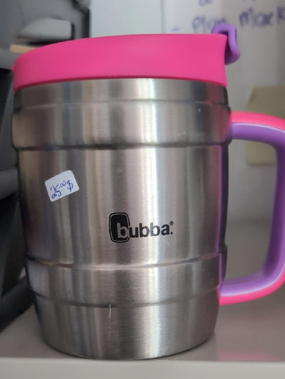 Bubba Insulated Stainless Steel Travel Mug - Pink & Purple Lid and Handle