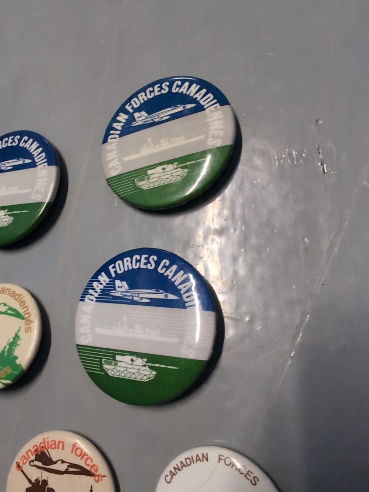 Vintage Canadian Forces Pinback Buttons Lot Military  Army Navy Air Force Lot #4