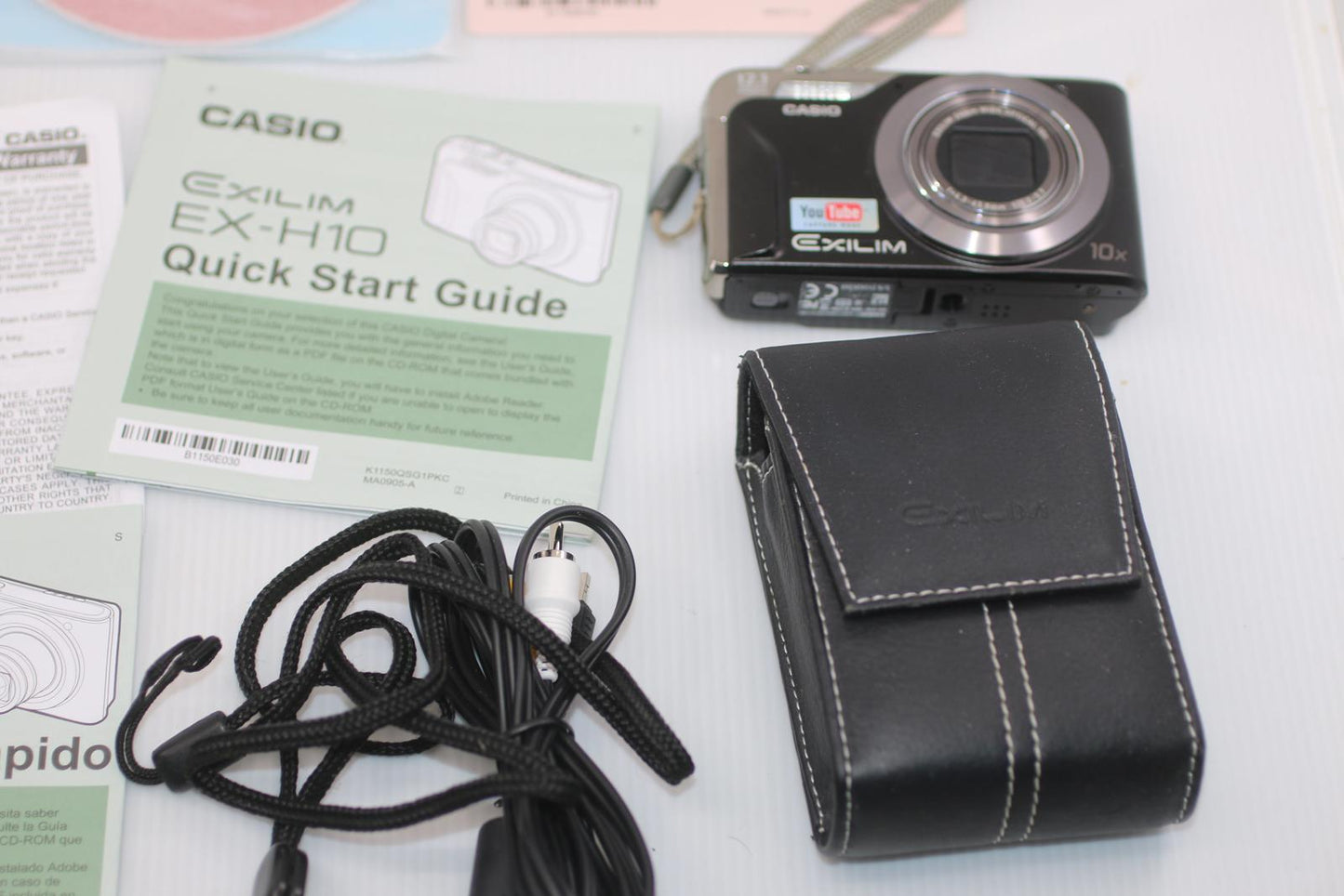 Casio Exilim EX-H10 12.1MP Digital Camera Black Boxed w/ Case SD Card
