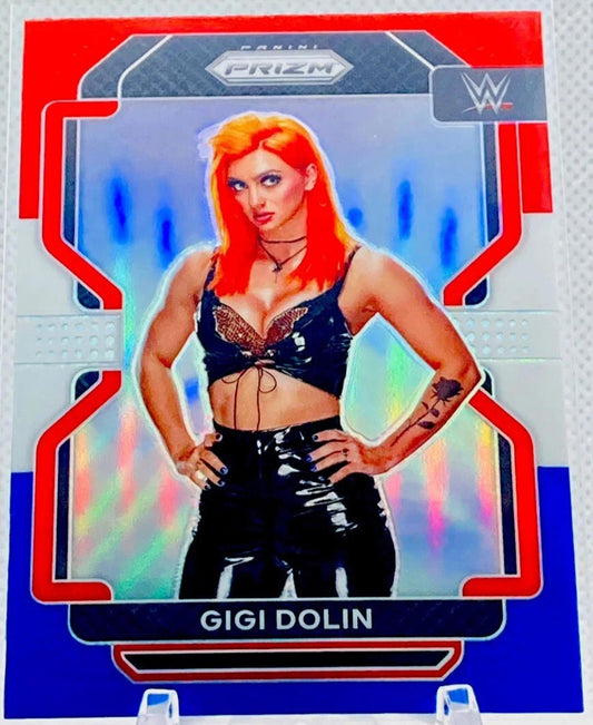 2022 Panini Prizm WWE Gigi Dolin Red/White/Blue Prizm Parallel #130 - NXT