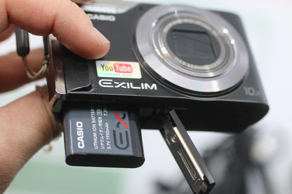 Casio Exilim EX-H10 12.1MP Digital Camera Black Boxed w/ Case SD Card