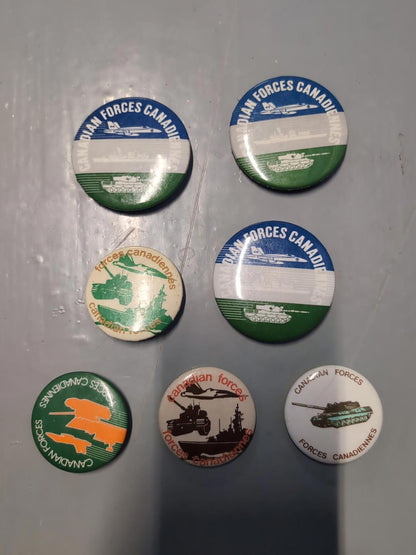 Vintage Canadian Forces Pinback Buttons Lot Military  Army Navy Air Force Lot #4