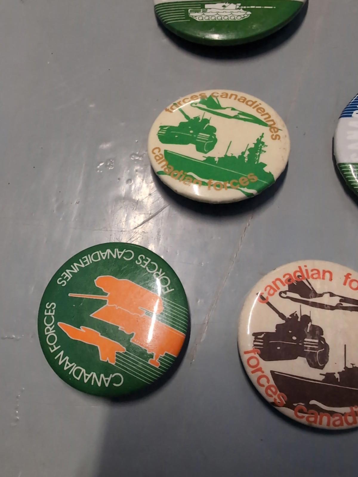 Vintage Canadian Forces Pinback Buttons Lot Military  Army Navy Air Force Lot #4