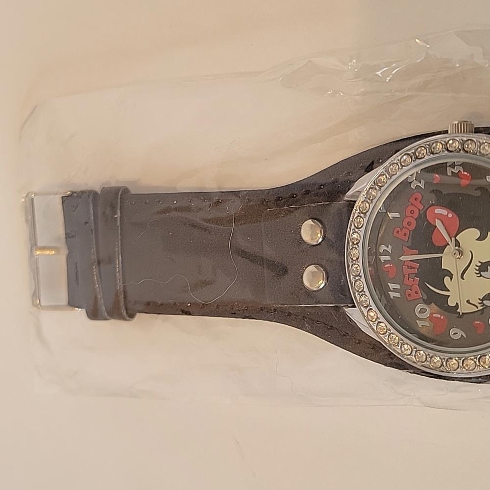 King betty boop w/ diamond color style Stones watch black