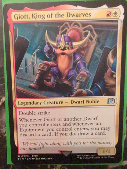 Magic: The Gathering Giott, King of the Dwarves #223  Final Fantasy MTG 1x Card