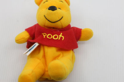 Disney Winnie the Pooh Plush Coin Purse Zipper Keychain Wallet 6"