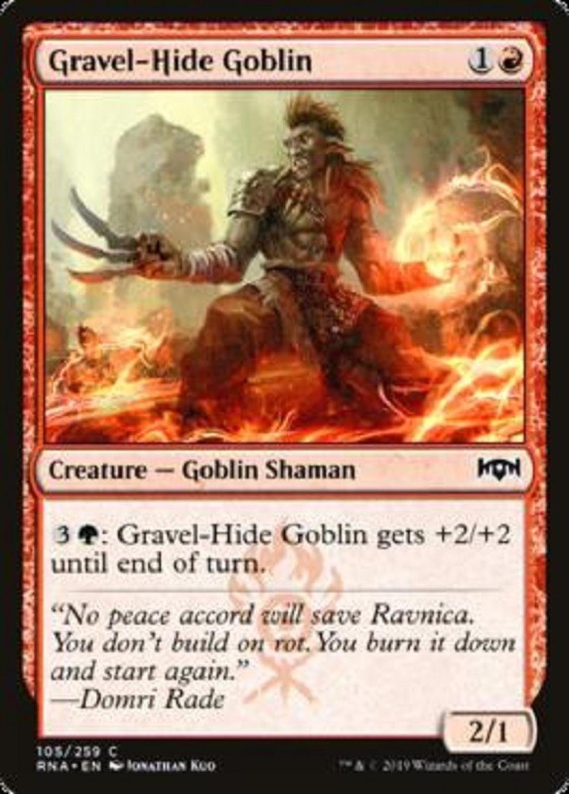 MTG 4x x4 Gravel-Hide Goblin  Ravnica Allegiance Magic the Gathering cards