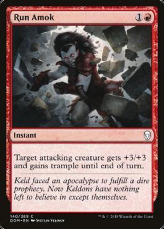 MTG 4x x4 Run Amok  Dominaria  Magic the Gathering cards