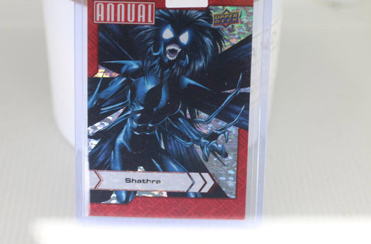 2022-23 Marvel Annual Shathra Trading Card holographic silver back