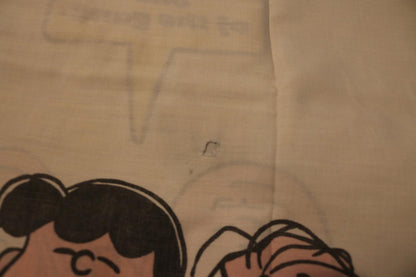 Vintage Peanuts Snoopy Pillowcase – Happiness Quote – 70s 80s – See Flaws