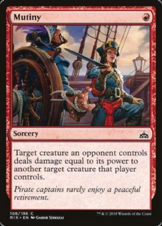 MTG 4x x4 Mutiny  Rivals of Ixalan Magic the Gathering cards