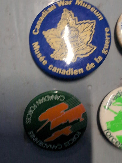 Vintage Canadian Forces Pinback Buttons Lot Military  Army Navy Air Force Lot #1