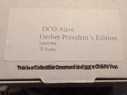 Grolier Presidents Edition Disney Alice Christmas Ornament 35600 996 Collectible