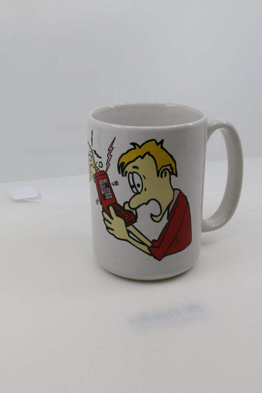 Vintage Year 2000 Problem/Bug Humoristic Mug Red Variant Rare Collectible