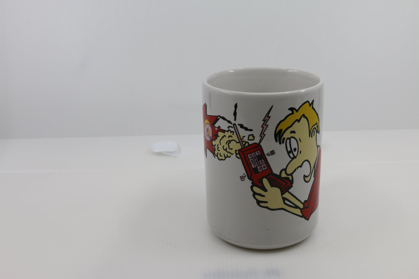 Vintage Year 2000 Problem/Bug Humoristic Mug Red Variant Rare Collectible