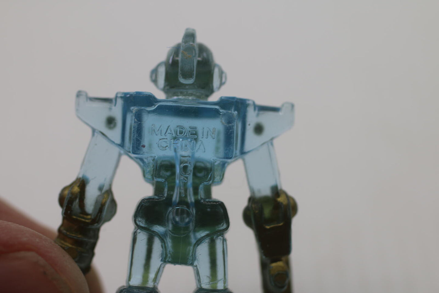 Soma Robot Warriors Blue Transparent Sonic Rangers Figures 2" tall PVC 1990s