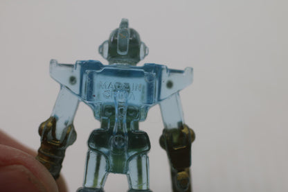 Soma Robot Warriors Blue Transparent Sonic Rangers Figures 2" tall PVC 1990s