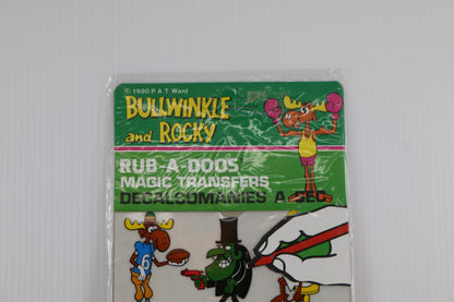 Bullwinkle And Rocky Rub-A-Doos Magic Transfers Dudley 1980 Stickers Decals