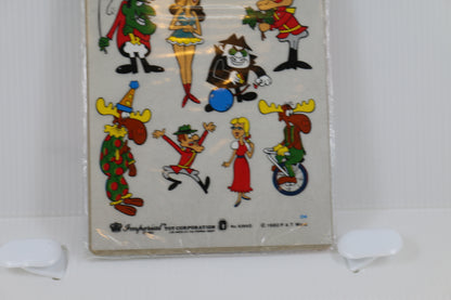 Bullwinkle And Rocky Rub-A-Doos Magic Transfers Dudley 1980 Stickers Decals