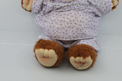 Furskins Cabbage Patch Xavier Roberts Junie Mae Brown Teddy Plush Stuffed Toy
