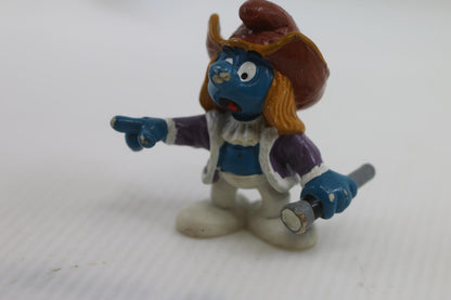 Vintage Historical Smurf Figurine Schleich Peyo Figure Christopher Columbus 1984