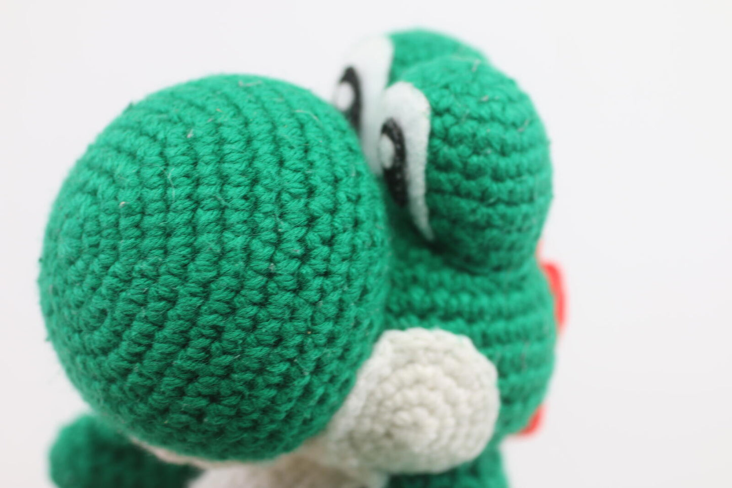 Super Mario Bros Green Yarn Yoshi Woolly crochet Plush Handmade? Stuffed Toy 11"