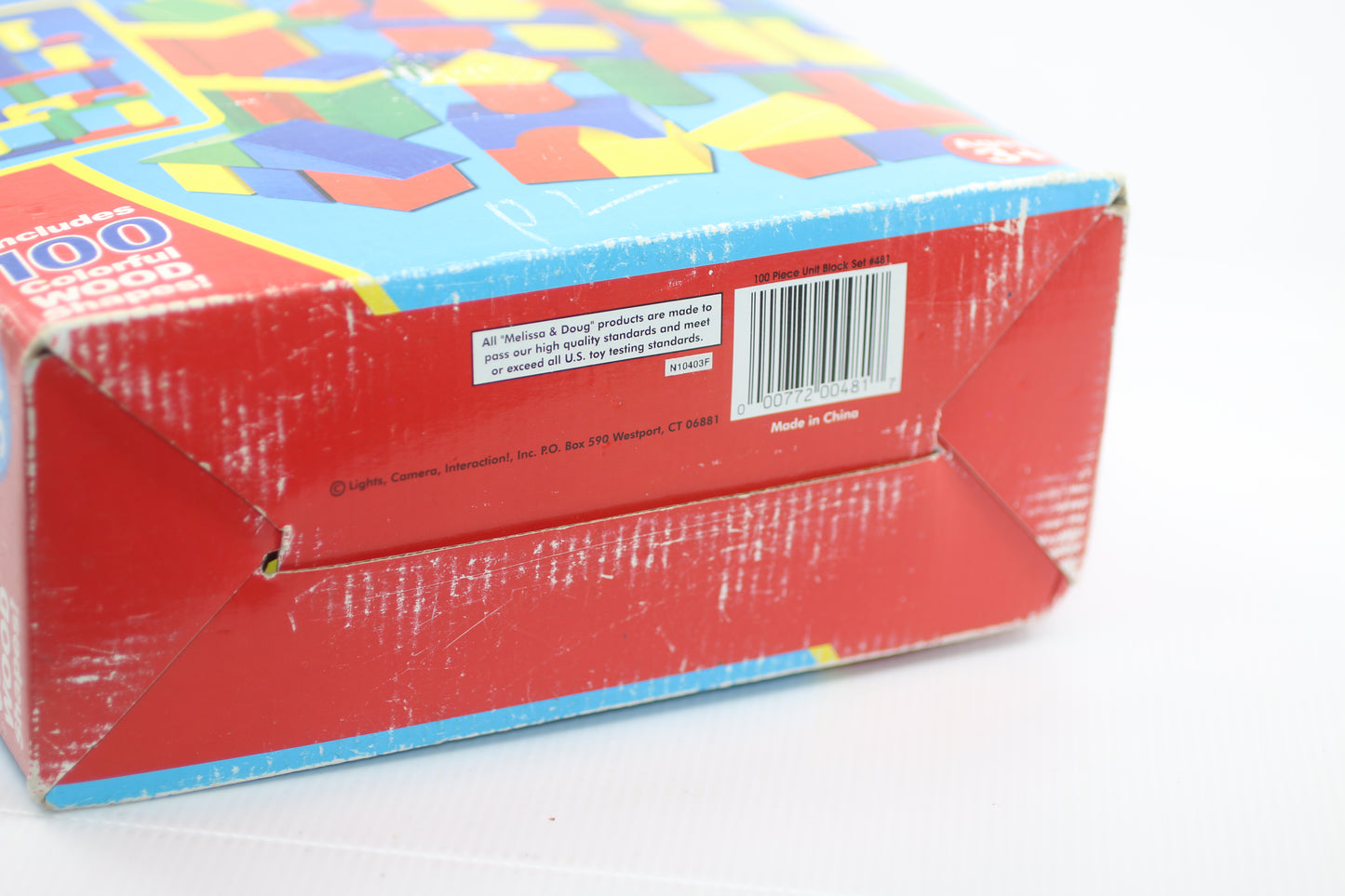 Melissa & Doug Multi-Colored Wooden Blocks 100pc Ages 3+ complete in box