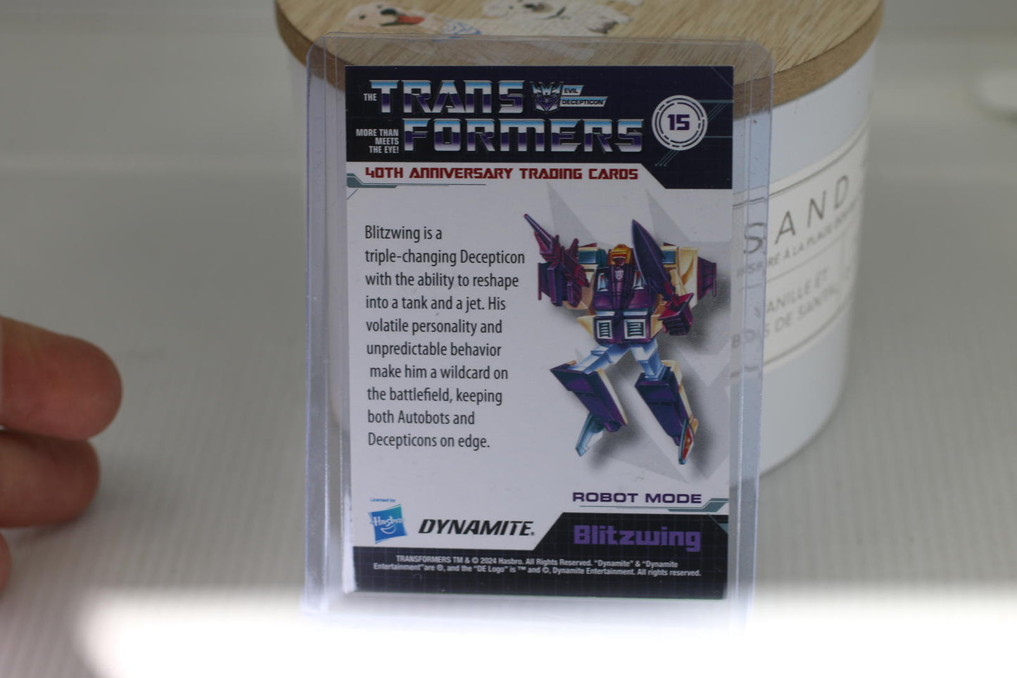 Transformers 40th Anniversary Blitzwing Trading Card foil