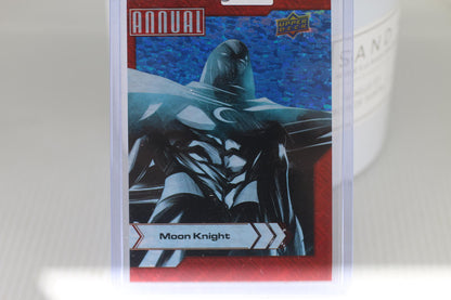 2022-23 Upper Deck Marvel Annual Moon Knight Blue Sparkle Trading Card