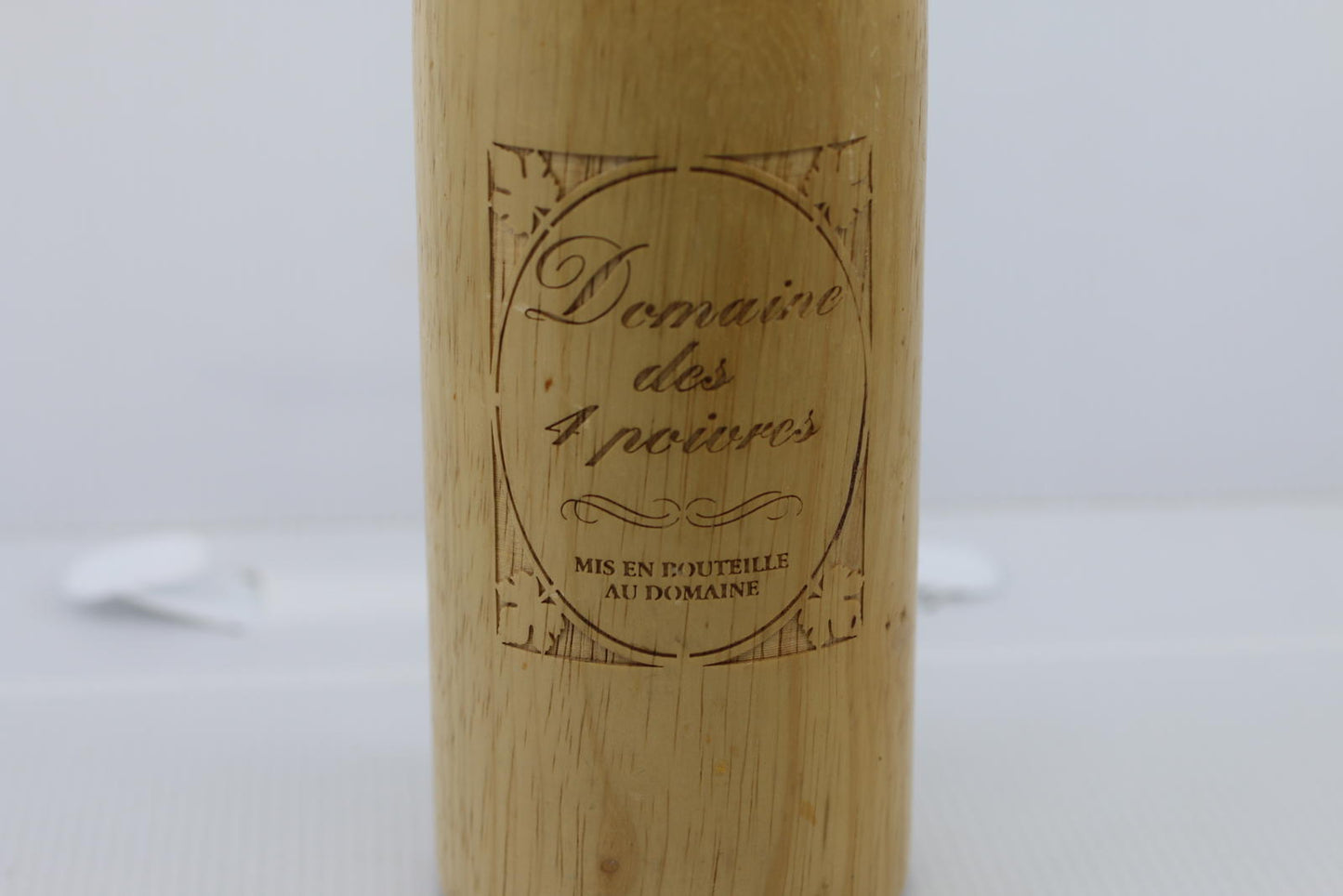 Wooden Domaine des 4 Poivres Bottle-Shaped Pepper Mill