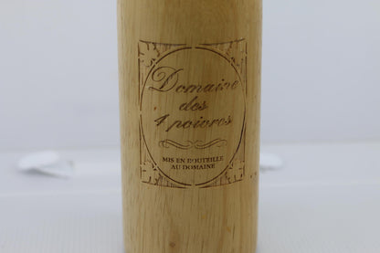 Wooden Domaine des 4 Poivres Bottle-Shaped Pepper Mill