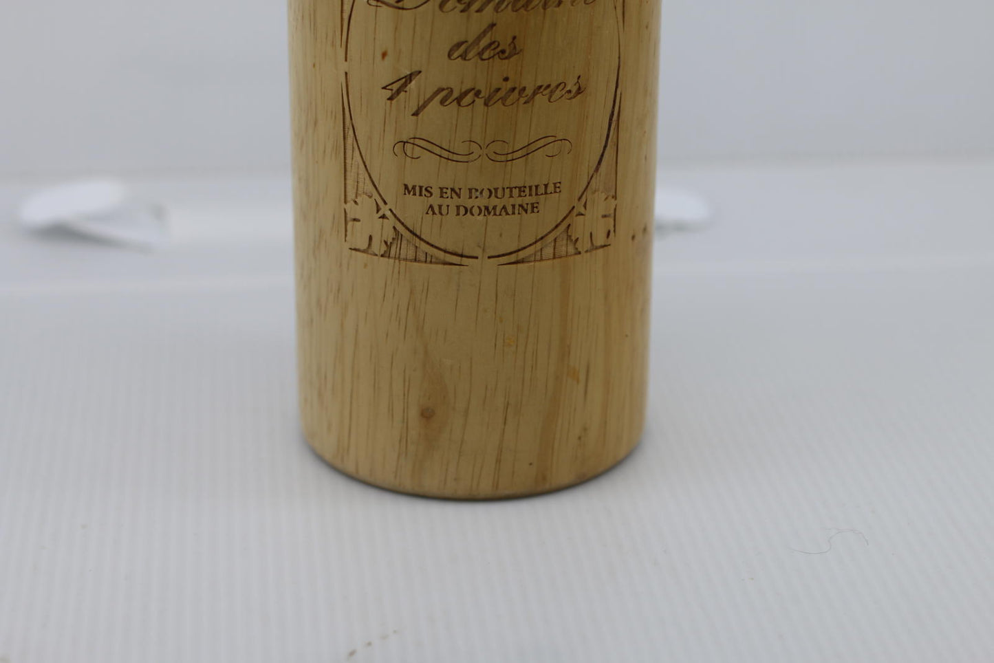 Wooden Domaine des 4 Poivres Bottle-Shaped Pepper Mill