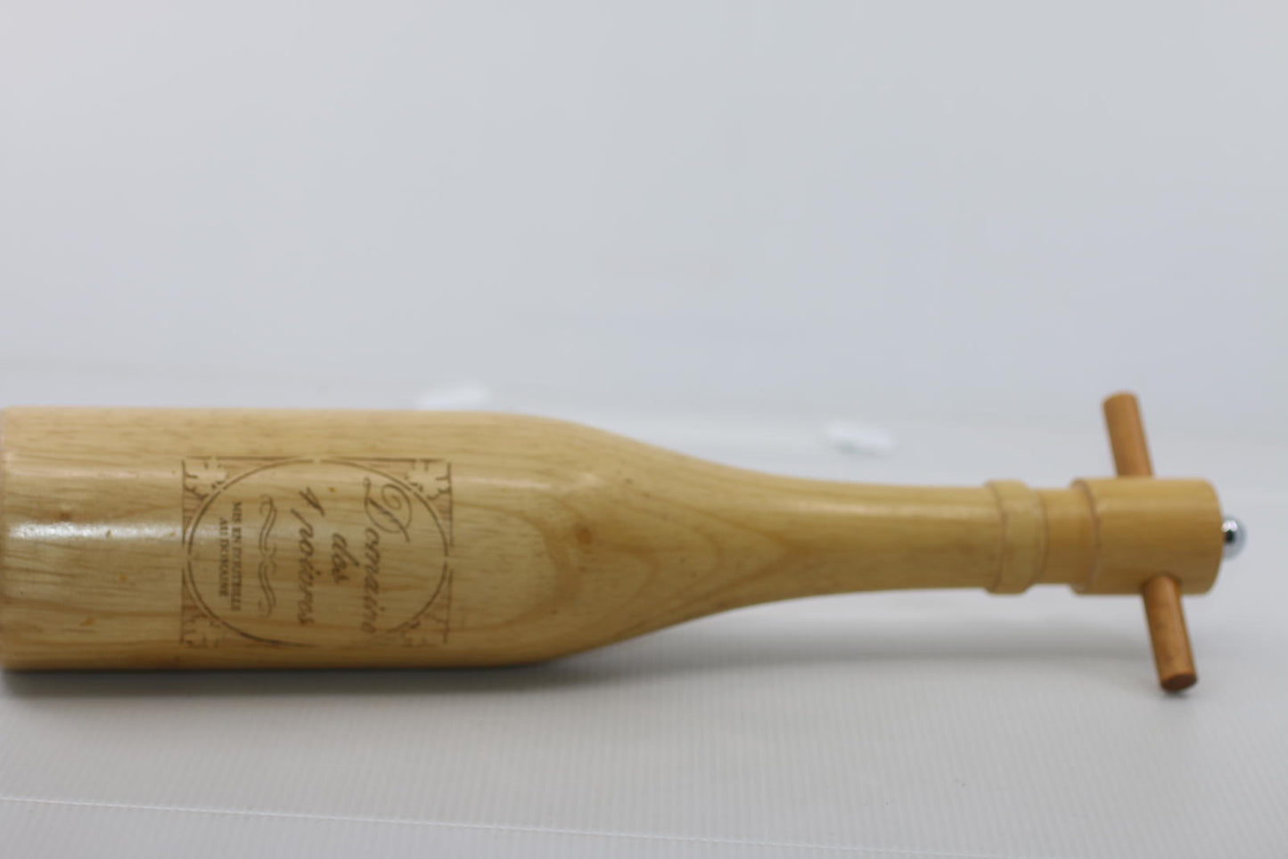 Wooden Domaine des 4 Poivres Bottle-Shaped Pepper Mill