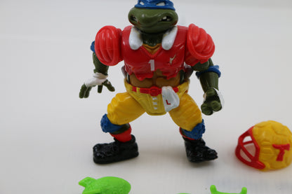 1991 Tmnt Leo Football Player Sports Turtle Action Figure Td Tossin’ Complete