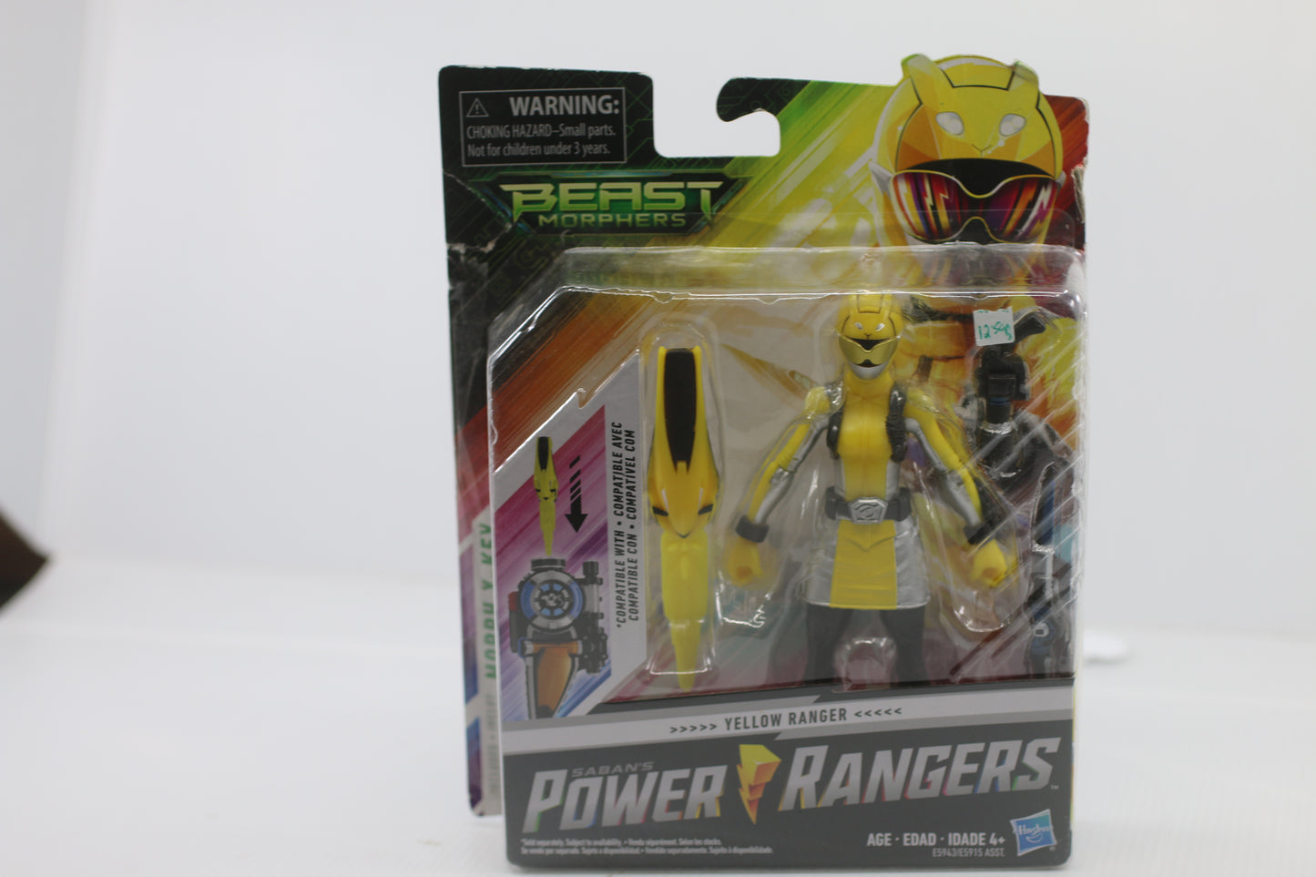 Power Rangers Beast Morphers Beast-X Yellow Ranger 6" Figure New in Package