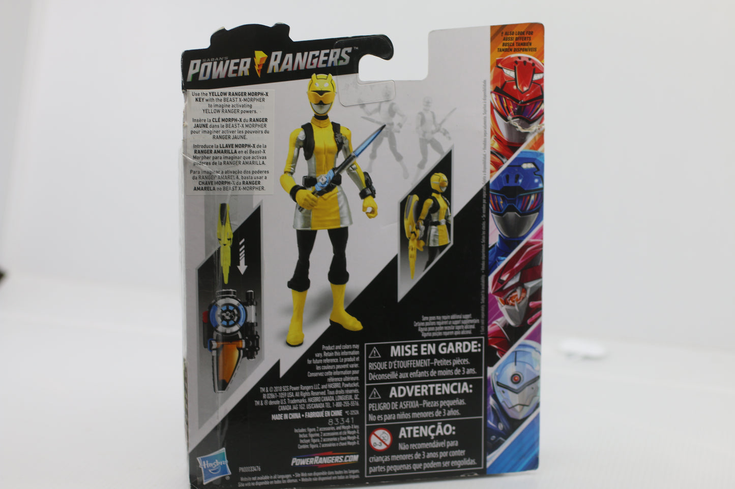 Power Rangers Beast Morphers Beast-X Yellow Ranger 6" Figure New in Package