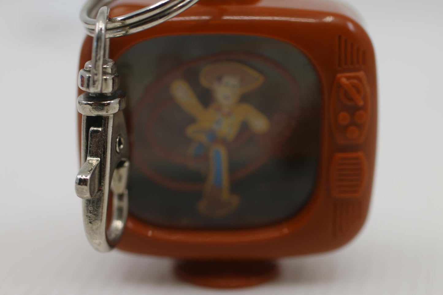 2001 Disney Pixar Toys Story 2 Woody Tv Keychain 2 Inch With Clip toy