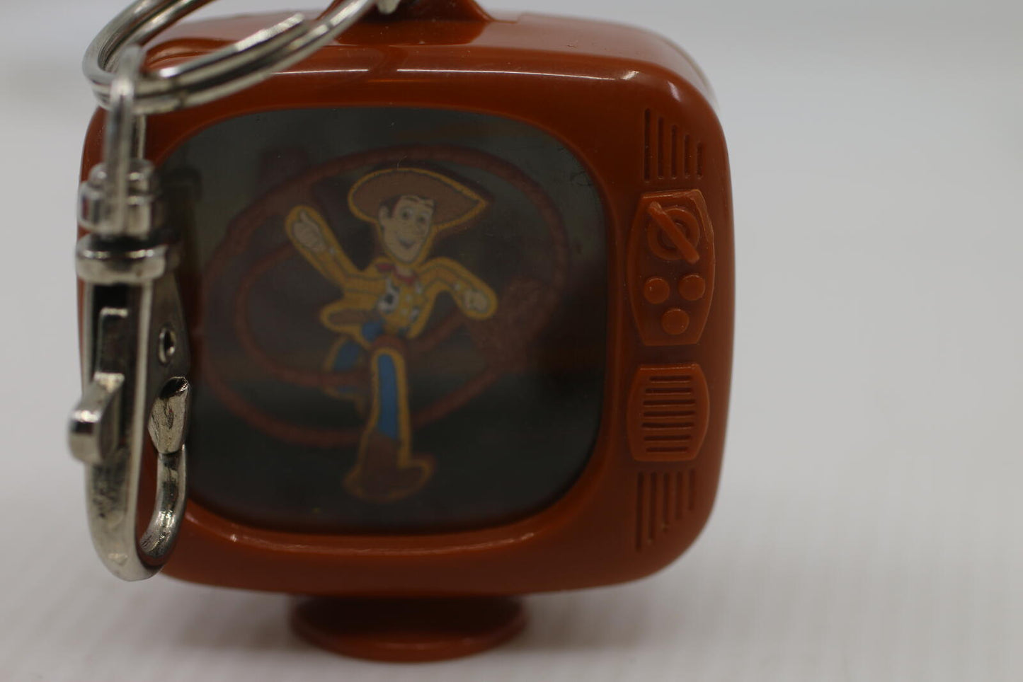 2001 Disney Pixar Toys Story 2 Woody Tv Keychain 2 Inch With Clip toy