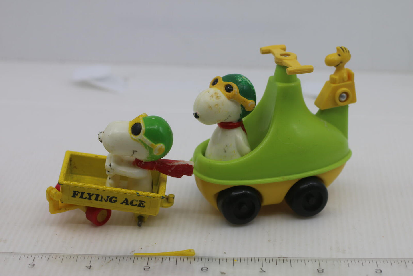 Vintage Snoopy Flying Ace Toy Vehicle with Woodstock