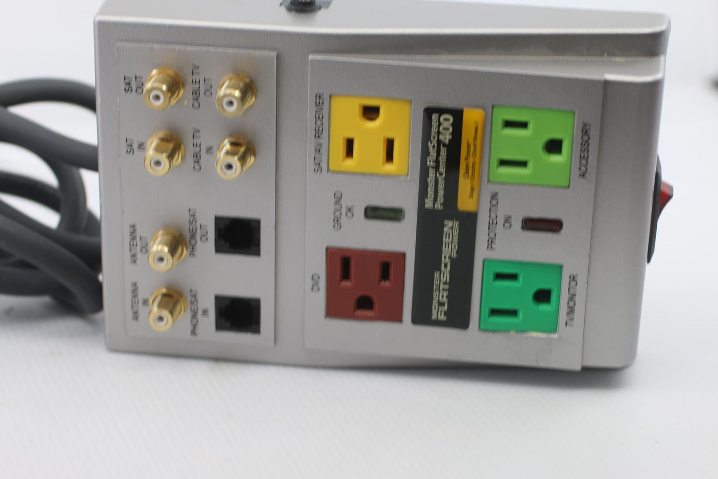 Monster Power HTS 400 Power Strip Surge Protector Home Theatre Clean Power
