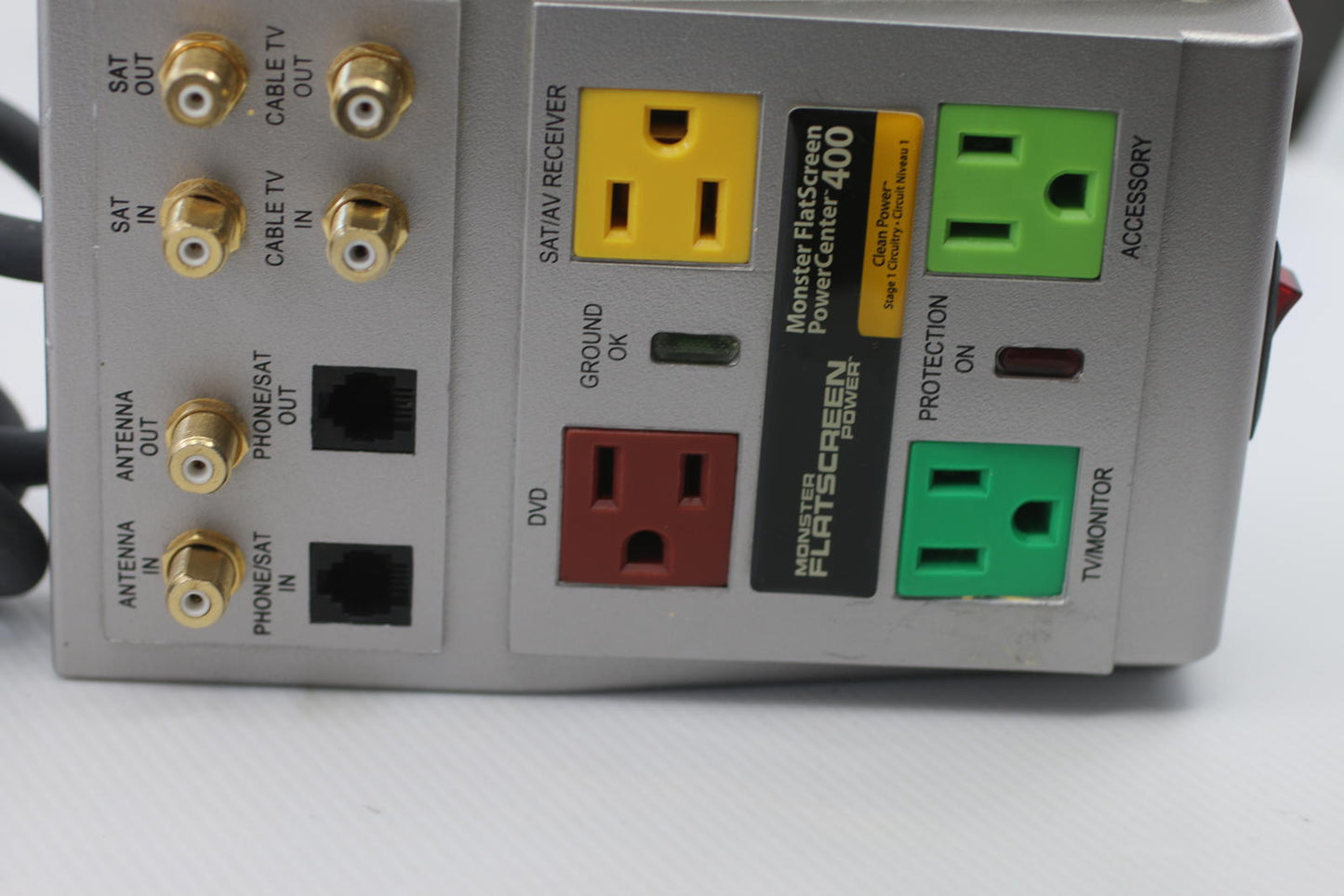 Monster Power HTS 400 Power Strip Surge Protector Home Theatre Clean Power