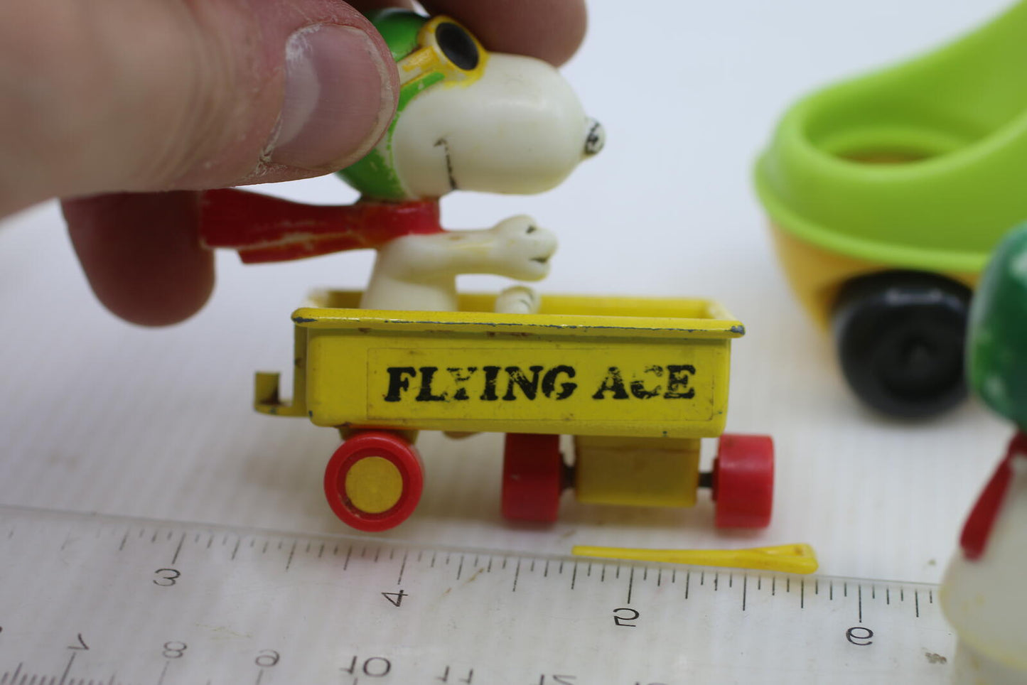 Vintage Snoopy Flying Ace Toy Vehicle with Woodstock