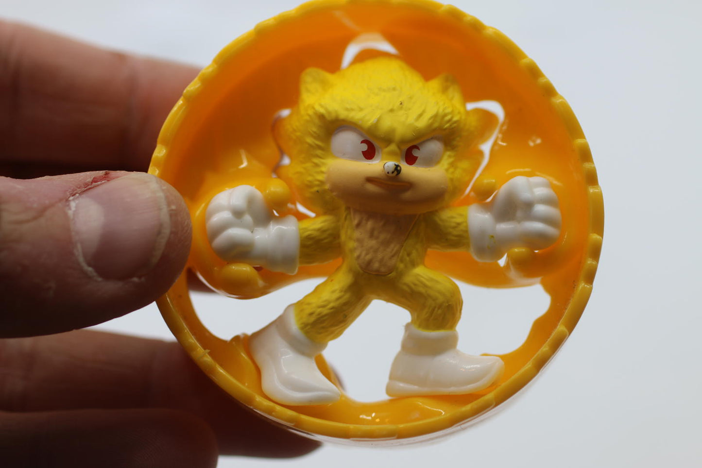 2024 McDonald's Sega Sonic The Hedgehog 3 Movie Super Sonic Yellow Roller Figure