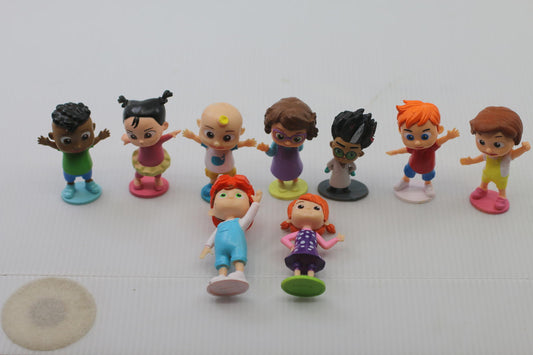 Satisfying COCOMELON ACTION FIGURES TOY Set 9 Small Cartoon Character Figurines