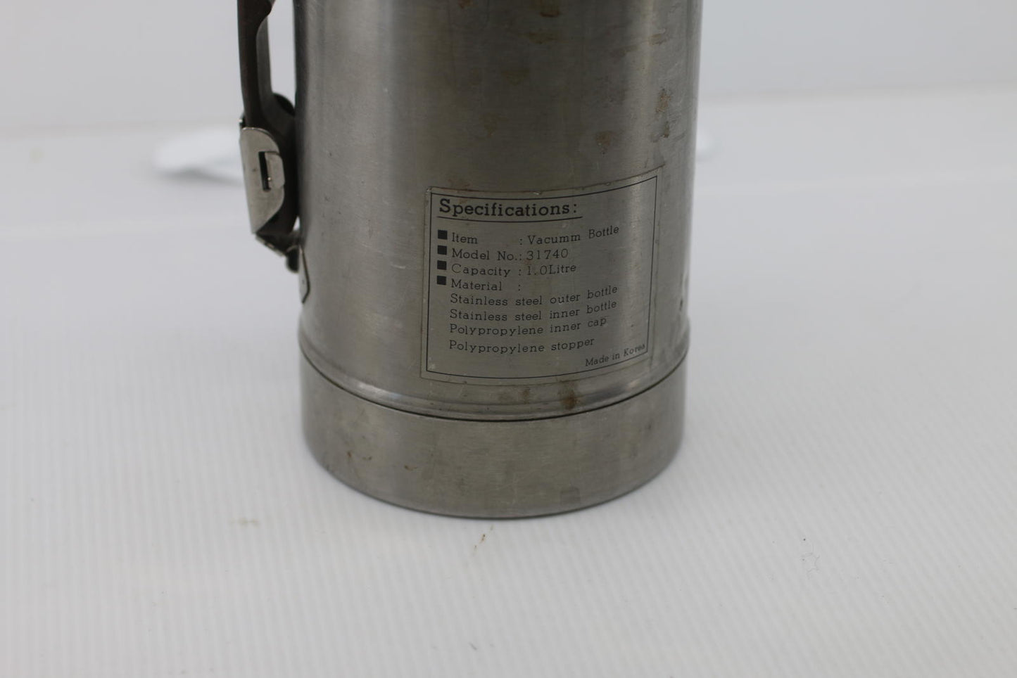 Vintage CHAMP Stainless Steel Vacuum Thermos 1.0L – Made in Korea – Model 31740