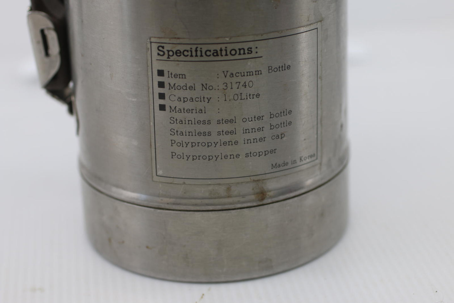 Vintage CHAMP Stainless Steel Vacuum Thermos 1.0L – Made in Korea – Model 31740