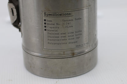 Vintage CHAMP Stainless Steel Vacuum Thermos 1.0L – Made in Korea – Model 31740